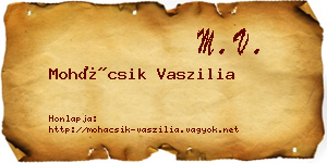 Mohácsik Vaszilia névjegykártya